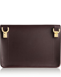 Pochette en cuir bordeaux Sophie Hulme