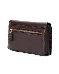 Pochette en cuir bordeaux Coach