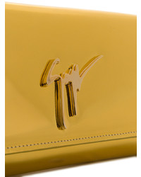 Pochette en cuir dorée Giuseppe Zanotti Design