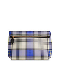 Pochette en cuir écossaise multicolore Burberry