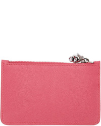 Pochette en cuir fuchsia Alexander McQueen