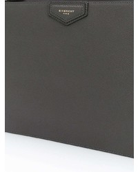 Pochette en cuir gris foncé Givenchy