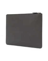 Pochette en cuir gris foncé Givenchy