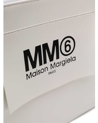 Pochette en cuir imprimée blanche et noire MM6 MAISON MARGIELA