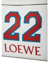 Pochette en cuir imprimée blanche Loewe