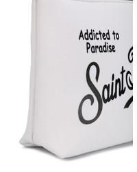 Pochette en cuir imprimée blanche MC2 Saint Barth