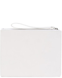 Pochette en cuir imprimée blanche Christopher Kane