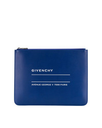 Pochette en cuir imprimée bleue Givenchy