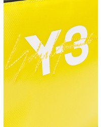 Pochette en cuir imprimée jaune Y-3