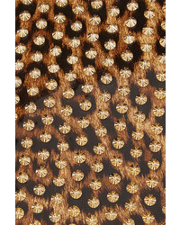 Pochette en cuir imprimée léopard marron clair Christian Louboutin