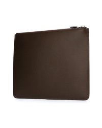 Pochette en cuir imprimée marron foncé Givenchy