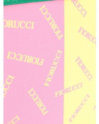 Pochette en cuir imprimée multicolore Fiorucci
