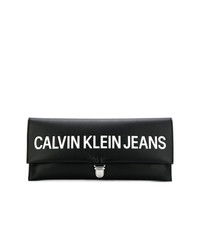 Pochette en cuir imprimée noire et blanche Calvin Klein Jeans