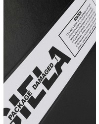 Pochette en cuir imprimée noire et blanche Maison Margiela