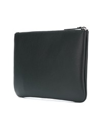 Pochette en cuir imprimée noire et blanche Balenciaga