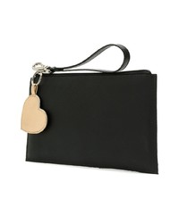 Pochette en cuir imprimée noire et blanche Sarah Chofakian