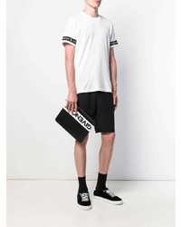 Pochette en cuir imprimée noire et blanche Givenchy