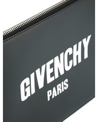 Pochette en cuir imprimée noire et blanche Givenchy