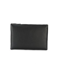 Pochette en cuir imprimée noire et blanche Balenciaga