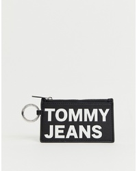Pochette en cuir imprimée noire et blanche Tommy Jeans