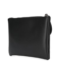 Pochette en cuir imprimée noire et blanche Valentino