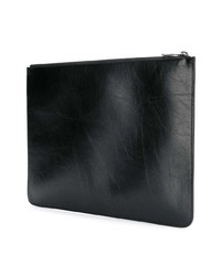 Pochette en cuir imprimée noire Givenchy