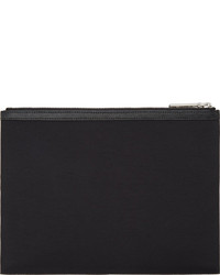 Pochette en cuir imprimée noire Kenzo