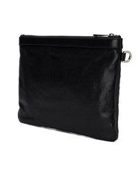 Pochette en cuir imprimée noire Jimmy Choo