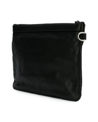 Pochette en cuir imprimée noire Jimmy Choo