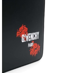 Pochette en cuir imprimée noire Givenchy