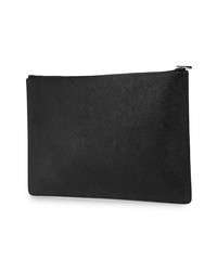 Pochette en cuir imprimée noire Givenchy