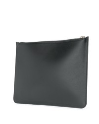 Pochette en cuir imprimée noire Neil Barrett