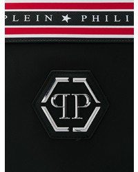 Pochette en cuir imprimée noire Philipp Plein