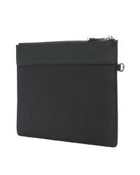 Pochette en cuir imprimée noire Philipp Plein