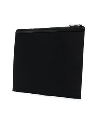 Pochette en cuir imprimée noire Kenzo