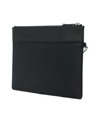 Pochette en cuir imprimée noire Philipp Plein