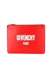 Pochette en cuir imprimée rouge Givenchy