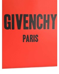 Pochette en cuir imprimée rouge Givenchy