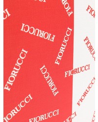 Pochette en cuir imprimée rouge Fiorucci
