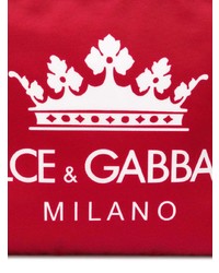 Pochette en cuir imprimée rouge Dolce & Gabbana