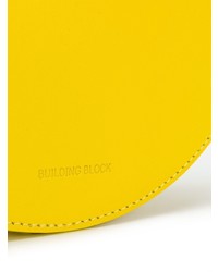 Pochette en cuir jaune Building Block