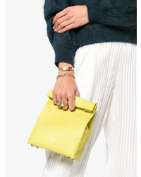 Pochette en cuir jaune Simon Miller