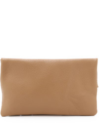 Pochette en cuir marron clair