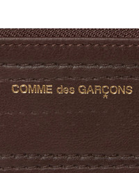 Pochette en cuir marron foncé Comme des Garcons