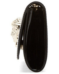 Pochette en cuir noir et doré Versace