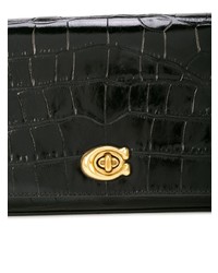 Pochette en cuir noire Coach