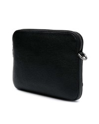 Pochette en cuir noire Dolce & Gabbana