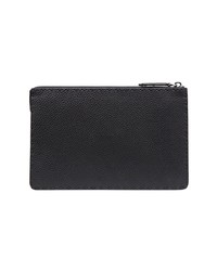 Pochette en cuir noire Fendi