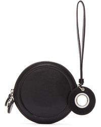 Pochette en cuir noire Carven