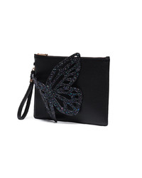 Pochette en cuir noire Sophia Webster